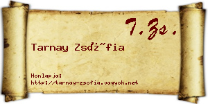 Tarnay Zsófia névjegykártya